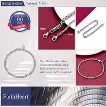 Load image into Gallery viewer, FaithHeart Cross Bracelet Bible Verse Prayer Jewelry, Stainless Steel/18K Gold Plated Resilient Beads Chain Bracelet Christian Praying Hands Coin Medal Saint Benedict Bracelets (Send Gift Box)