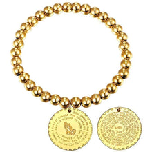 Load image into Gallery viewer, FaithHeart Cross Bracelet Bible Verse Prayer Jewelry Stainless Steel/18K Gold Plated Resilient Beads Chain Bracelet Christian Praying Hands