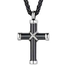 Load image into Gallery viewer, FaithHeart Cross Cremation Urn Necklace Women Men Stainless Steel Memento Jewelry Pet Ashes/Perfume Keepsake Pendant Necklace for Memory