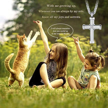 Load image into Gallery viewer, FaithHeart Cross Cremation Urn Necklace Women Men Stainless Steel Memento Jewelry Pet Ashes/Perfume Keepsake Pendant Necklace for Memory