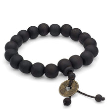 Load image into Gallery viewer, FIBO STEEL 2Pcs 11mm Wood Beaded Bracelet for Men Buddhist Beads Elastic - Jewelry