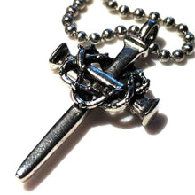 Load image into Gallery viewer, forGIVNail Cross Crown of Thorns Necklace on Ball Chain - Pendant Necklace