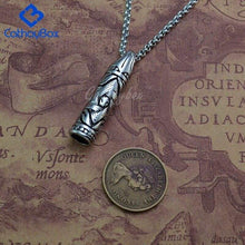 Load image into Gallery viewer, Gold Silver Tone 316L Stainless Steel Jewish Star of David Hexagram Cylinder Pendant Necklace SS Chain - Pendant Necklace