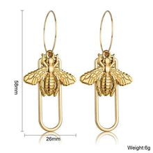 Load image into Gallery viewer, Individuality Gold&Sliver Insect Drop Earrings For Women Special Fashion Design Jewelry Classic Decoration Earrings Gold