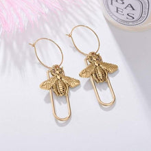 Load image into Gallery viewer, Individuality Gold&Sliver Insect Drop Earrings For Women Special Fashion Design Jewelry Classic Decoration Earrings Gold