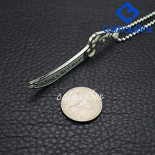 Load image into Gallery viewer, Islamic Imam Ali Zulfiqar Sword Pendant Etched Gift for Shia Muslim Silver Tone Stainless Steel Necklace 60CM Long - Pendant Necklace