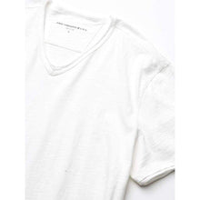 Load image into Gallery viewer, John Varvatos Star USA Mens Short Sleeve Slub V-Neck with Cut Raw Edge - T-Shirt