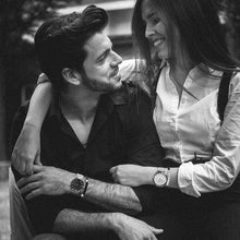 Load image into Gallery viewer, JOVIVI 2 Pcs Lava Stone Leather Beads Bracelets Essential Oil Diffuser Stainless Steel Cuff Beaded Bracelet Set Men Women Adjustable -