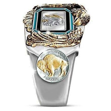 Load image into Gallery viewer, Large Native American Indian Eagle Men's Ring