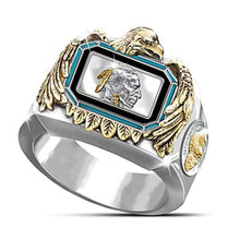Load image into Gallery viewer, Large Native American Indian Eagle Mens Ring - Eagle / 7 - 100007323