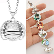 Load image into Gallery viewer, Magic 4 Photo Pendant Memory Floating Locket Necklace Angel Wings Flash Box Fashion Album Box Necklaces - Pendant Necklace