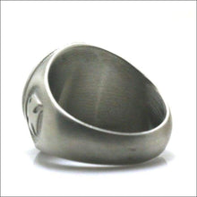 Load image into Gallery viewer, Matte Silver Cross Ring