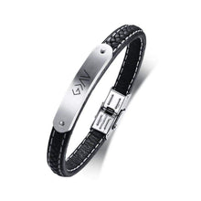 Load image into Gallery viewer, Mealguet Jewlery God is Greater Than The Highs and Lows Mens Leather Bracelets Christian Jewelry Confirmation Gift - Jewelry