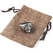 Load image into Gallery viewer, Men's Vintage Stainless Steel Ring Lion Head Shield Biker Gold/Silver/Black