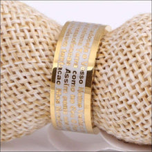 Load image into Gallery viewer, Monogrammed Letter and Cross Ring - Unisex (Gold Titanium Steel) - Ring