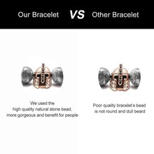 Load image into Gallery viewer, Natural Gemstone Bead Bracelets - 8mm Natural Maps Stone Picasso Stone Beads Bracelet Men Women Stress Relief Yoga Beads Elastic