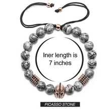 Load image into Gallery viewer, Natural Gemstone Bead Bracelets - 8mm Natural Maps Stone Picasso Stone Beads Bracelet Men Women Stress Relief Yoga Beads Elastic