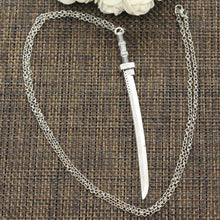 Load image into Gallery viewer, new fashion samurai sword Pendants round cross chain short long Mens Womens DIY silver necklace Jewelry Gift
