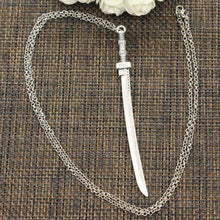 Load image into Gallery viewer, new fashion samurai sword Pendants round cross chain short long Mens Womens DIY silver necklace Jewelry Gift
