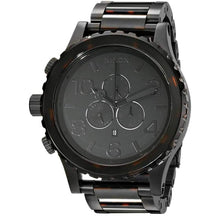 Load image into Gallery viewer, NIXON 51-30 Chrono Mens Underwater Stainless Steel Watch (51mm Stainless Steel Band) - Matte Black/Dark Tortoise - 9626719011