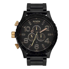 Load image into Gallery viewer, NIXON 51-30 Chrono Mens Underwater Stainless Steel Watch (51mm Stainless Steel Band) - Matte Black/Gold-Tone - 9626719011