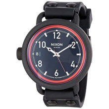 Load image into Gallery viewer, NIXON Mens A488 October 48 5mm Strap Watch - All Black/Red - Watch