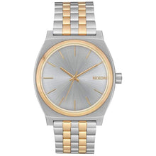 Load image into Gallery viewer, NIXON Time Teller A054 - Silver/Gold - 109M Water Resistant Mens Analog Watch (37mm Watch Face 19.5mm-18mm Stainless Steel Band) - Watch
