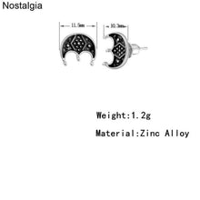 Load image into Gallery viewer, Nostalgia Crescent Moon Earrings Slavic Lunula Lunitsa Wicca Amulet Jewelry - Ear Jewelry
