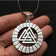 Load image into Gallery viewer, Nostalgia Viking Runes Valknut Symbol Norway Scandinavian Goth Necklaces & Pendants Amulet Juwelen Making - Pendant Necklace