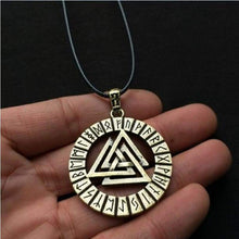 Load image into Gallery viewer, Nostalgia Viking Runes Valknut Symbol Norway Scandinavian Goth Necklaces & Pendants Amulet Juwelen Making - Pendant Necklace