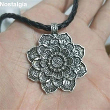 Load image into Gallery viewer, Nostalgia Yoga OM Mandala Pendant Women Flower Spiritual Neckace Religious Indian Jewelry - Pendant Necklace