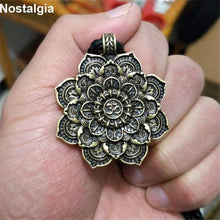 Load image into Gallery viewer, Nostalgia Yoga OM Mandala Pendant Women Flower Spiritual Neckace Religious Indian Jewelry - Pendant Necklace