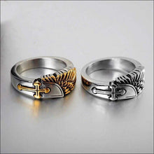 Load image into Gallery viewer, Orthodox Cross Ring for Men in Silver + Gold (Catholic Christian Religious Faith Jewelry)