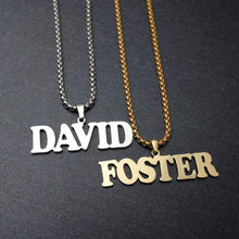 Load image into Gallery viewer, Personalized Name Necklace Name Pendant Nameplate Choker Necklace Custom Name Jewelry Any Name Christmas Gifts - Pendant Necklace