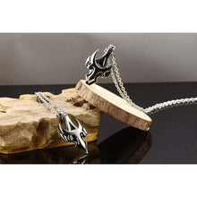 Load image into Gallery viewer, Pewter Viking Necklace Norse Amulet Pendant Necklace Celtic Pagan Jewelry Viking Gift Jewelry