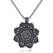 Load image into Gallery viewer, Pewter Viking Necklace Norse Amulet Pendant Necklace Celtic Pagan Jewelry Viking Gift Jewelry - Mandala - 3888121