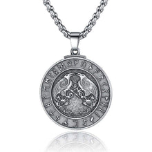 Load image into Gallery viewer, Pewter Viking Necklace Norse Amulet Pendant Necklace Celtic Pagan Jewelry Viking Gift Jewelry - Ravens - 3888121