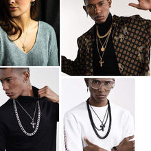 Load image into Gallery viewer, PROSTEEL Eye of Horus Necklace Ankh Cross Pendant Amulet Ancient Egyptian Symbol of Protection Stainless Steel Women Men Jewelry Gift Eye of