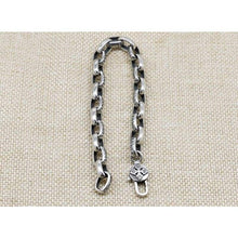 Load image into Gallery viewer, Pure Solid Silver 925 Tibetan Letters Cool Mens Bracelet Vintage Simple Chain Bracelet Sterling Silver Mens Jewelry Thai Silver