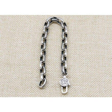 Load image into Gallery viewer, Pure Solid Silver 925 Tibetan Letters Cool Mens Bracelet Vintage Simple Chain Bracelet Sterling Silver Mens Jewelry Thai Silver