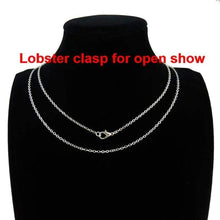 Load image into Gallery viewer, Q4A34 18 Silver Chain Alloy Collar Choker Necklace Flower Jesus Cross Pendant Religious Necklace