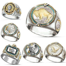 Load image into Gallery viewer, 1936 Liberty Coin Signet Ring for Men - 925 Sterling Silver
