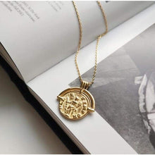 Load image into Gallery viewer, 2019 Retro Gold Sliver Roman Coin Pendant Necklaces Vintage Single Layered Choker Minimalist Disc Chokers Necklaces Jewelry - Pendant
