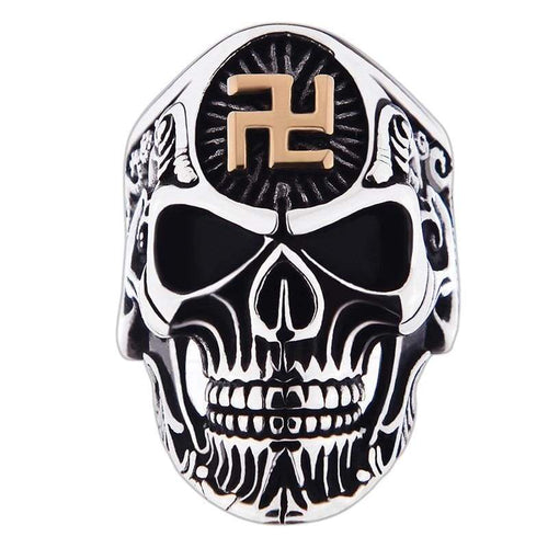 316L Stainless Steel Vintage Punk Rings Skull Men Jewelry