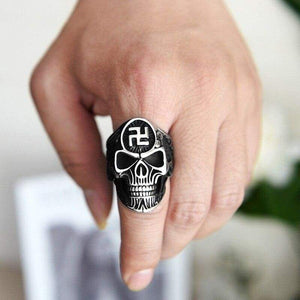 316L Stainless Steel Vintage Punk Rings Skull Men Jewelry