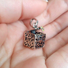 Load image into Gallery viewer, 925 Sterling Silver Aroma Box Locket Necklace Little Filigree Essential Oil Diffuser Pendant&quot;Love Live Laugh&quot; Aromatherapy Jewelry For Women Girls Unique Handmade Gifts for Loved Ones
