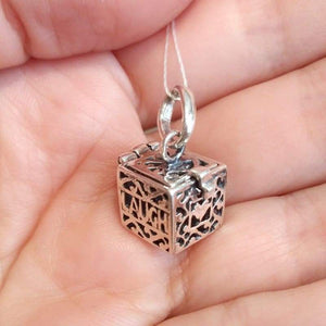 925 Sterling Silver Aroma Box Locket Necklace Little Filigree Essential Oil Diffuser Pendant"Love Live Laugh" Aromatherapy Jewelry For Women Girls Unique Handmade Gifts for Loved Ones