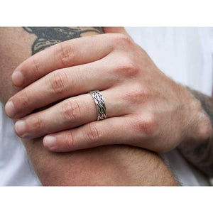 925 Sterling Silver Celtic Band Ring Braided Celtics Eternity Knot Wedding Promise Rings for Men Women Knotted Wave Thumb Bands Rings Viking Norse Jewelry Gifts/Handmade