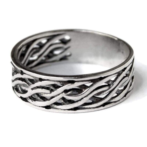 925 Sterling Silver Celtic Band Ring Braided Celtics Eternity Knot Wedding Promise Rings for Men Women Knotted Wave Thumb Bands Rings Viking Norse Jewelry Gifts/Handmade