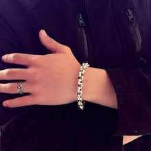Load image into Gallery viewer, 925 Sterling Silver Created Male Interlocking Bracelet Bangles Domineering Thai Vintage Biker Men Fashion Charms Jewelry
